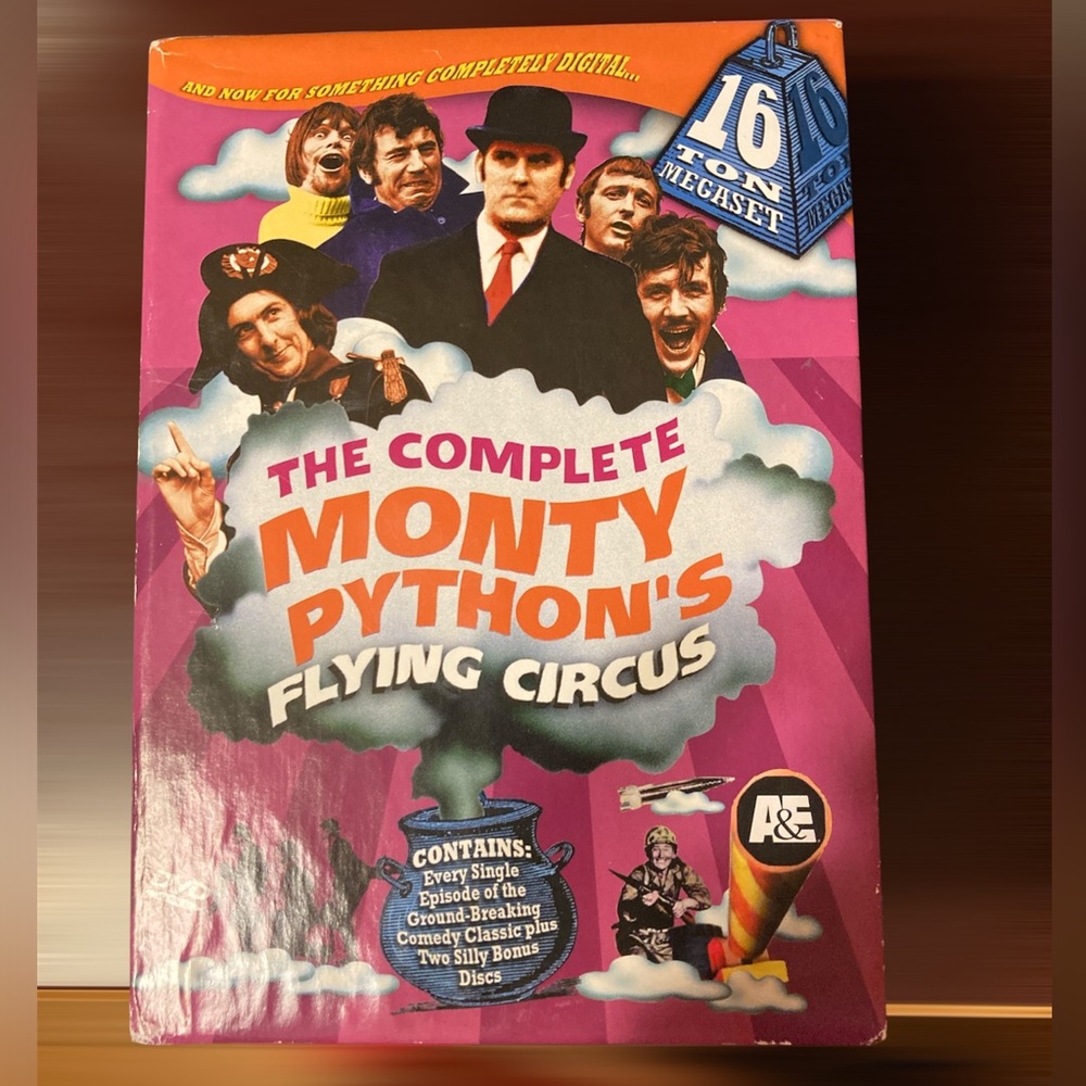 The Complete Monty Python's Flying Circus 16-Ton Megaset" on DVD. EUC